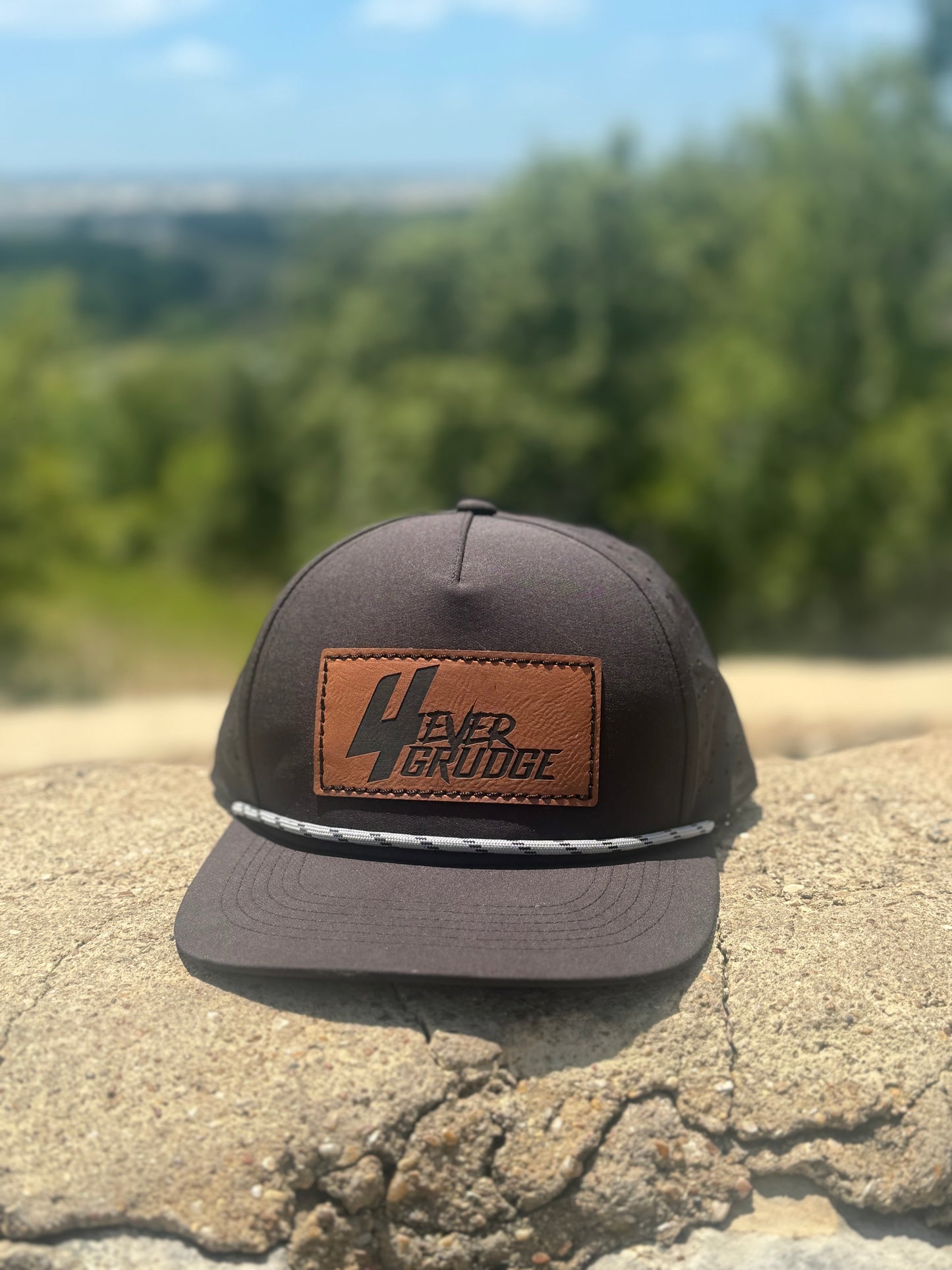 Black Waterproof Patch Hat