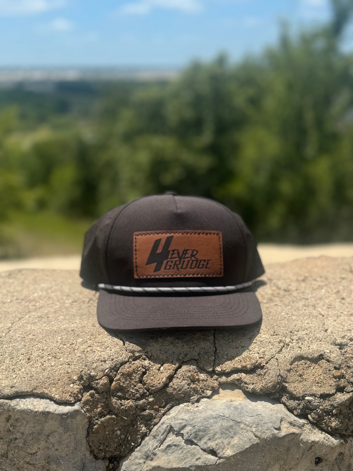 Black Waterproof Patch Hat