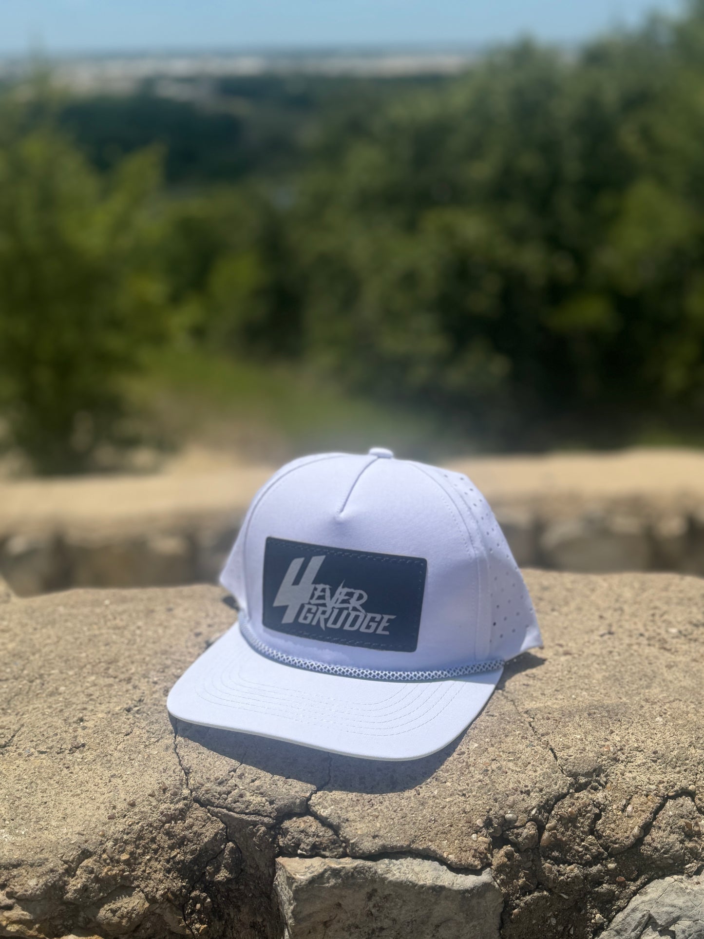 White Waterproof Patch Hat