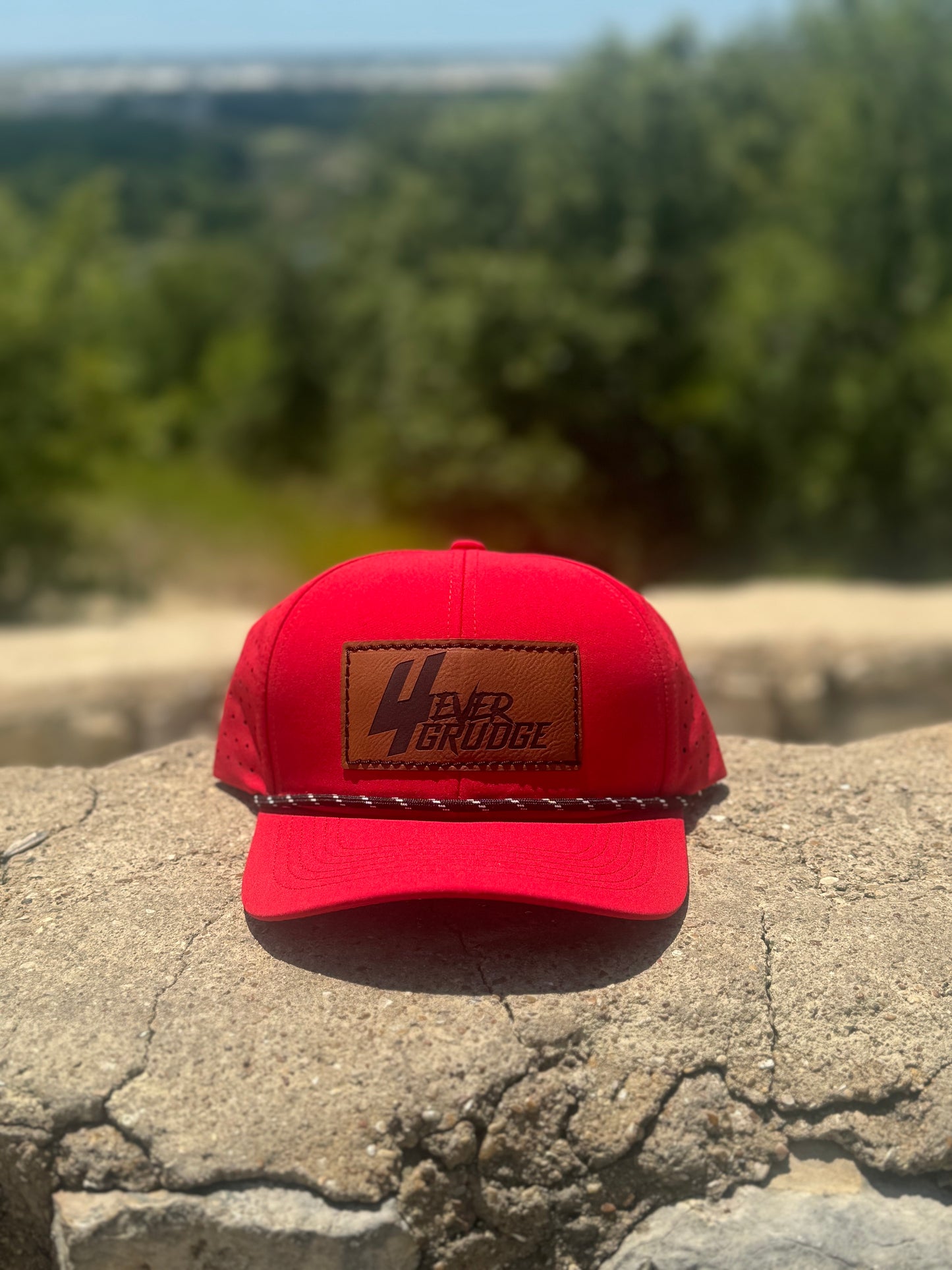 Red Waterproof Patch Hat