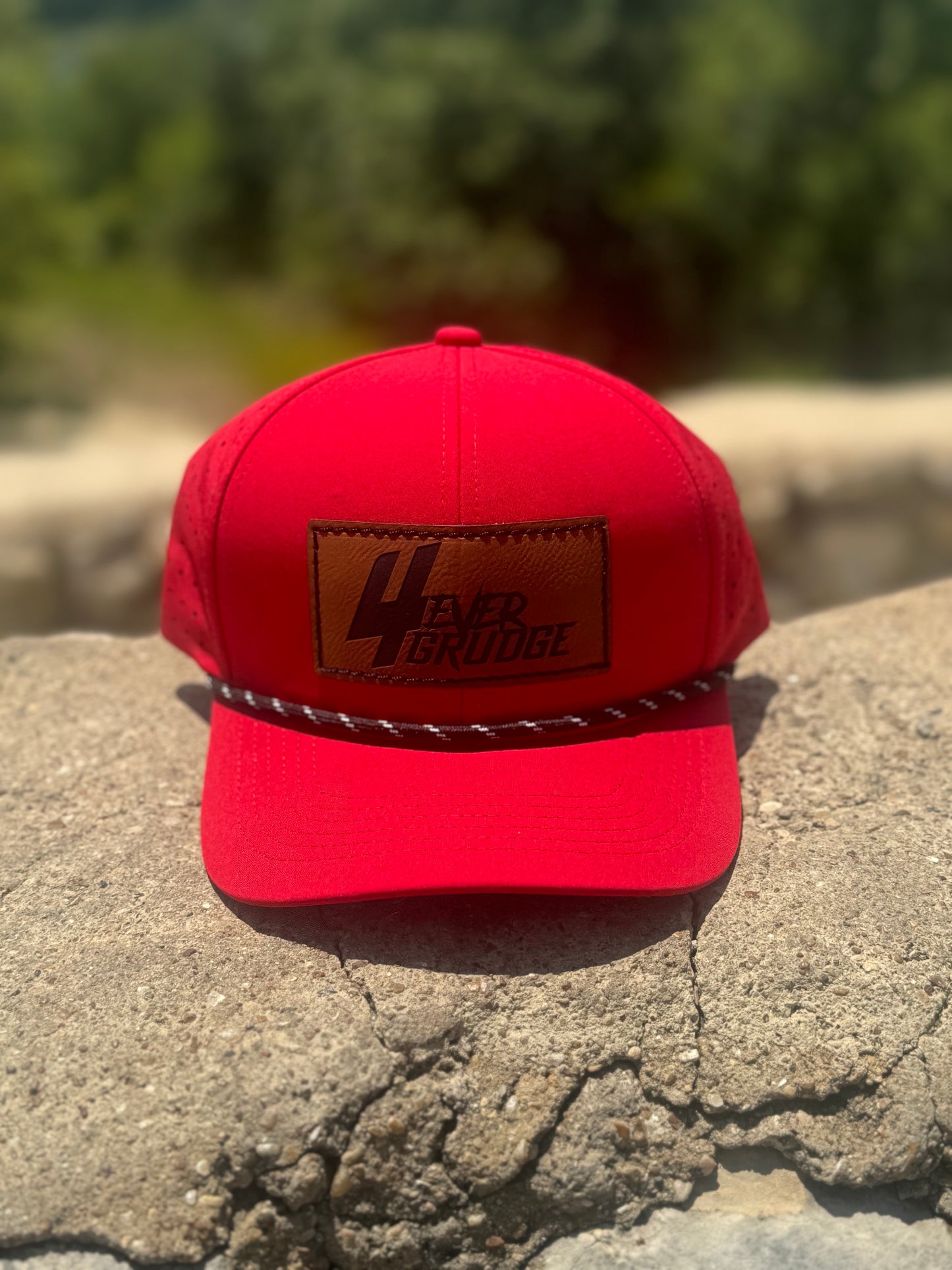 Red Waterproof Patch Hat
