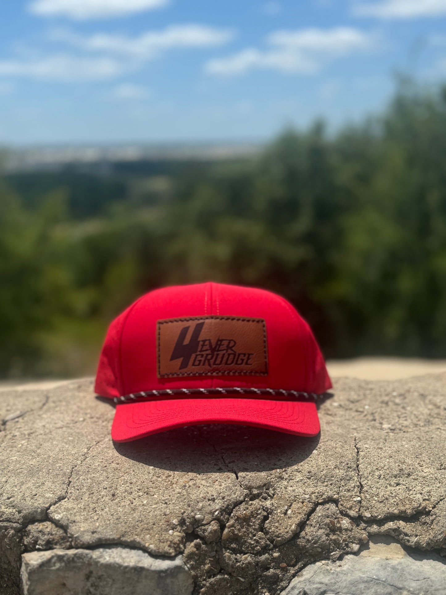 Red Waterproof Patch Hat