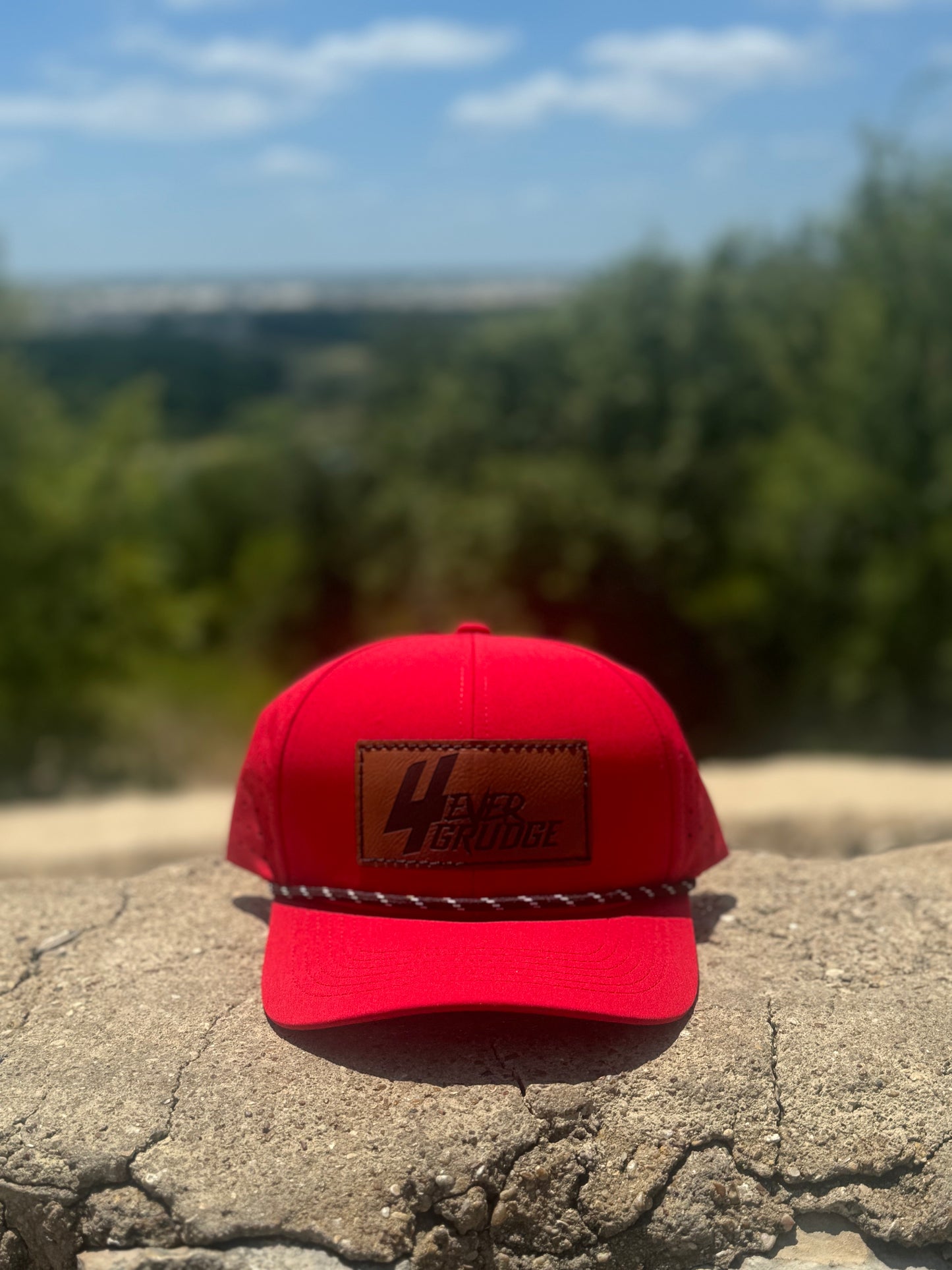 Red Waterproof Patch Hat