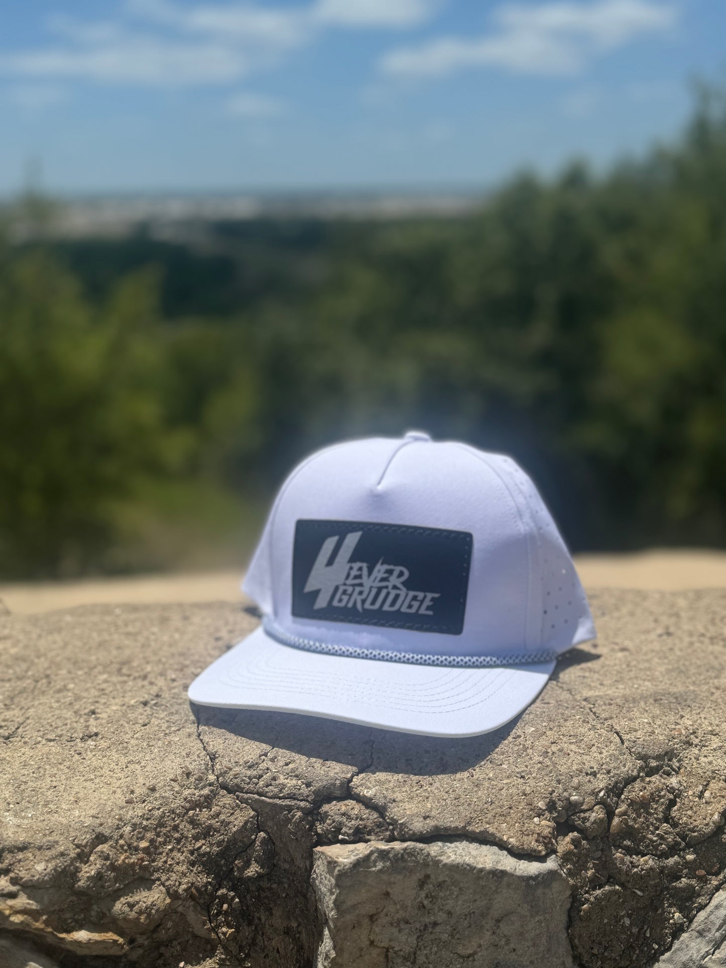 White Waterproof Patch Hat