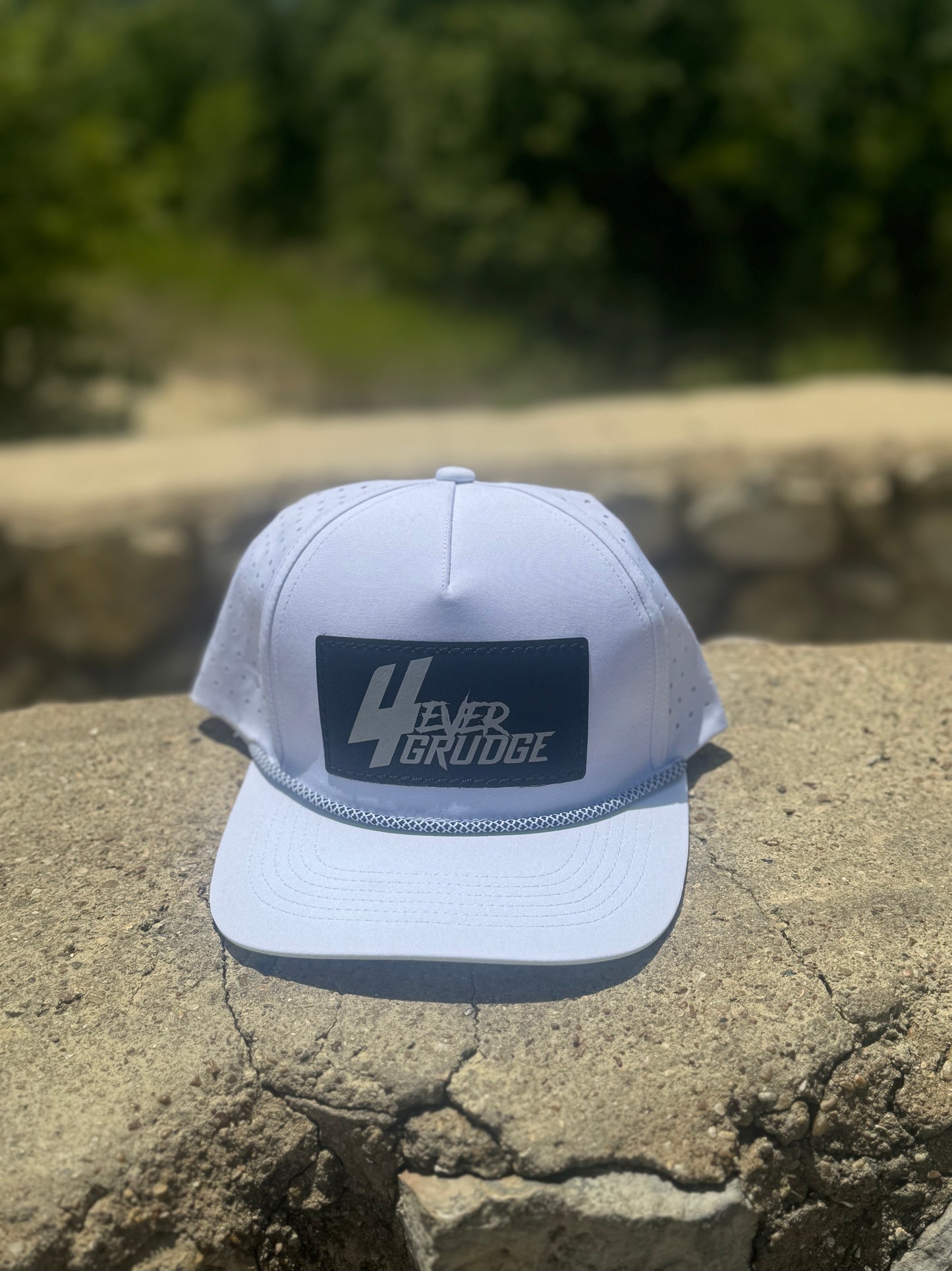 White Waterproof Patch Hat